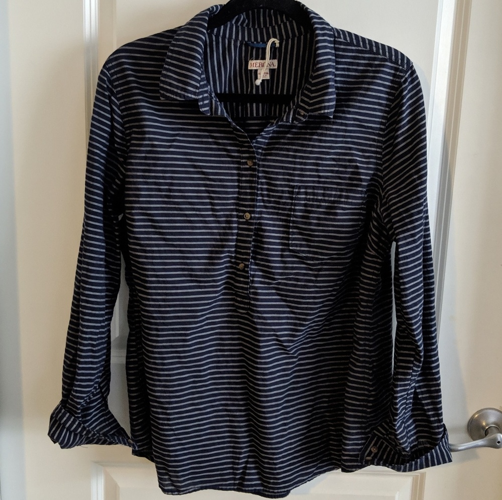 NWOT Merona pullver button up shirt